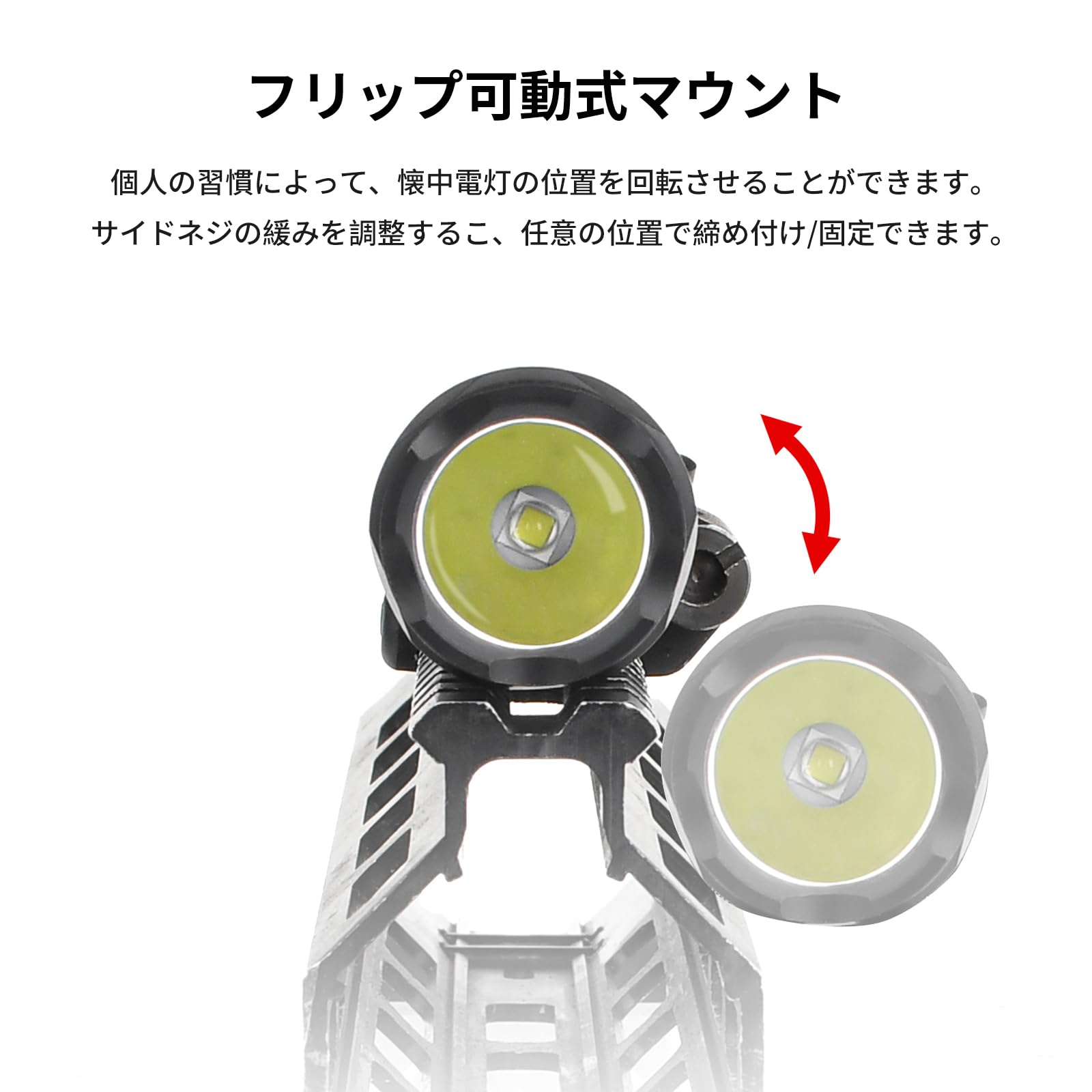 Amazon | WADSN フリップ 可動式 M640C スカウトライト フラッシュ